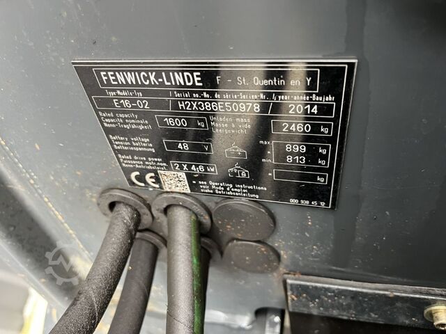 Electric 3-wheel forklift Linde E16-02