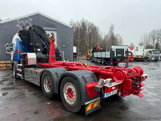 Innenlader Scania P420 6X2*4, Hooklift-truck with Crane, 2008