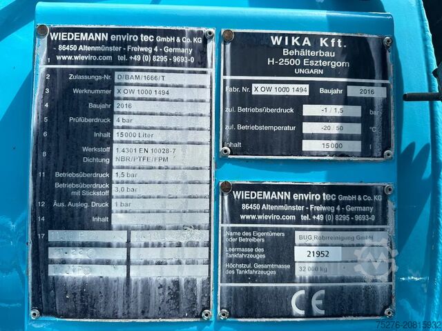 Saugfahrzeug MAN TGS 35.400 8X2-4 BL WIEDEMANN SUPER 1000