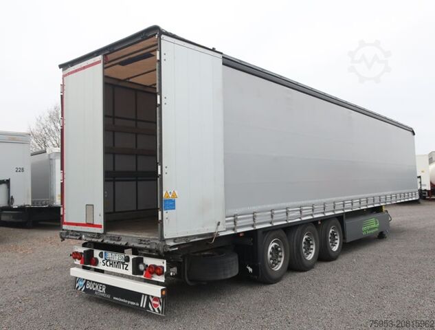 Auflieger mit Pritsche & Plane Schmitz Cargobull SCS 24 Liftachse P-Kasten Getränkezertifikat