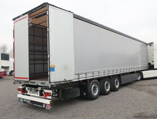 Auflieger mit Pritsche & Plane Schmitz Cargobull SCS 24 Liftachse P-Kasten Getränkezertifikat