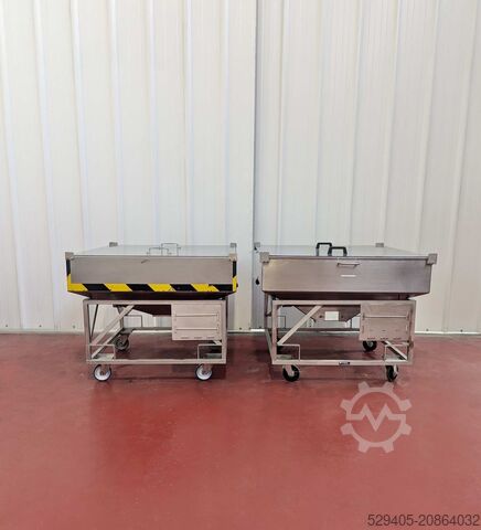 Stainless steel mobile bins - -