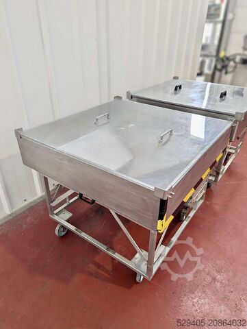 Stainless steel mobile bins - -