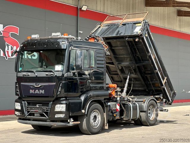 Three-sided tipper truck MAN TGS 18.460 4x2 BL MEILLER DSK & ATLAS LK