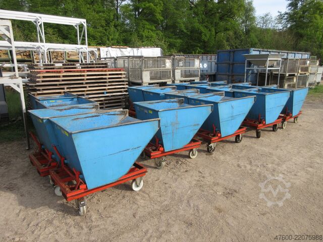 Kippbehälter Kippcontainer Kippmulde Bartels Spänekübel Container Späne SK 30 R Stapelkipper Muldenkipper 300L