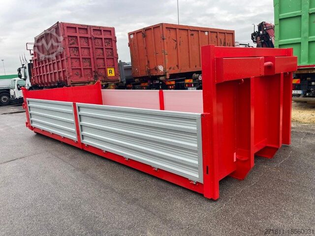 Roll-off container  CONTAINER SCARRABILE NUOVO A PIANALE CON SPONDE