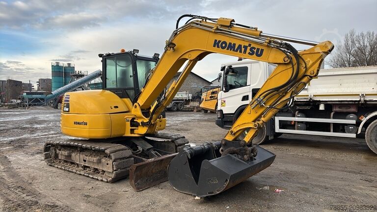 Midi Excavator 7t - 12t Komatsu PC80MR-5E0 with 3 excavator buckets