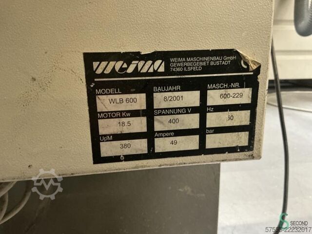 Shredders  Weima WLB 600 2001 Hours 13602 Weima WLB 600
