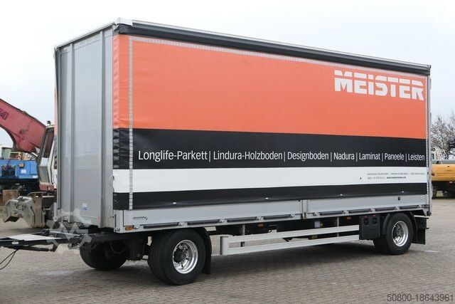 Anhänger mit Pritsche & Plane  Duenschede PA 18/7, Jumbo, Bordwände, Alu-Felgen