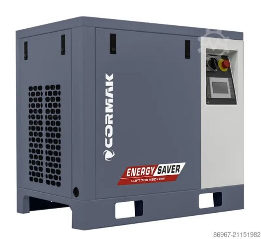 Kompressor-Set + STEHENDER DRUCKBEHÄLTER CORMAK LUFT 700 VSD+PM + BUTLA 200L PION