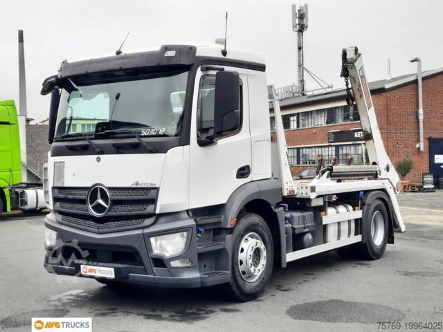 Skip truck MERCEDES-BENZ 1836 L ANTOS Hiab Futura Funk Klima Standheizung