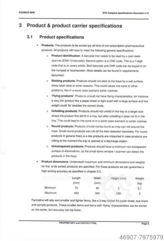 Slide Tray Sorter EQUINOX P-FTO.294 EQUINOX P-FTO.294
