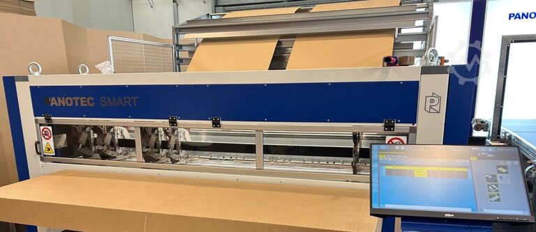 Cardboard packaging machine Panotec Kartonschneidemaschine SMART 2.5 7/7 2 CL SbS BOD Box on Demand