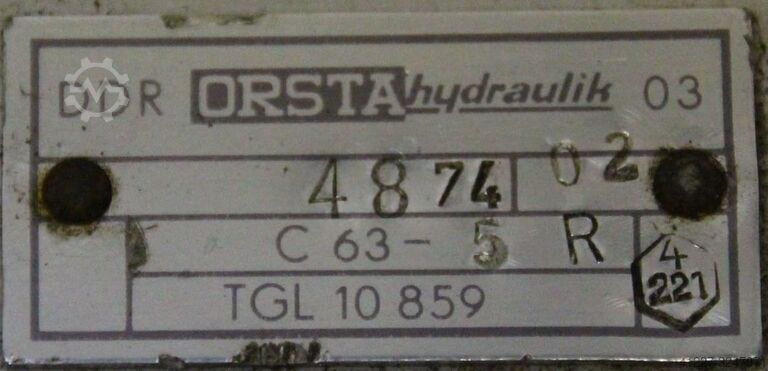 Double hydraulic pump ORSTA-Hydraulik C63-5R  A63R