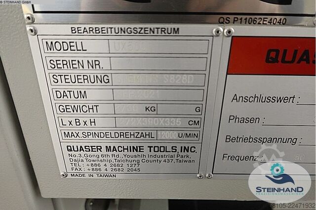 Milling machining centers - vertical QUASER UX 500
