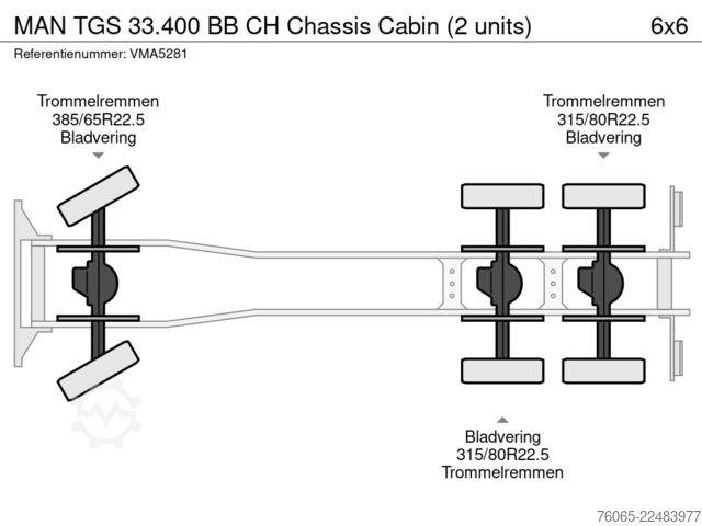 Fahrgestell mit Fahrerhaus MAN TGS 33.400 BB CH Chassis Cabin (2 units)