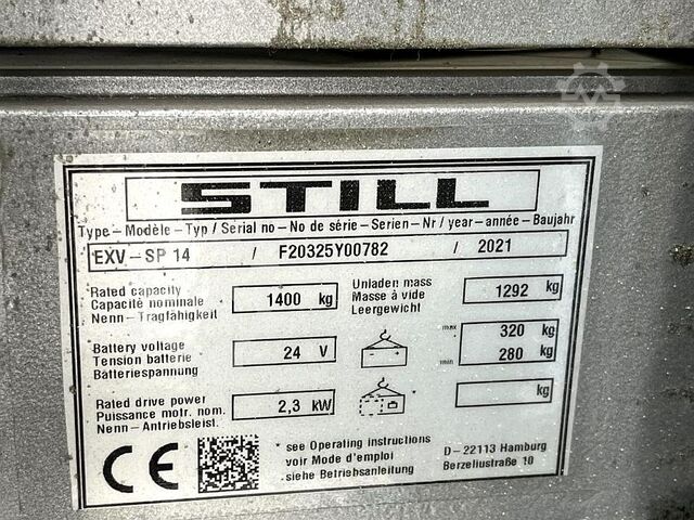 Fahrerstandstapler Still EXV-SP14