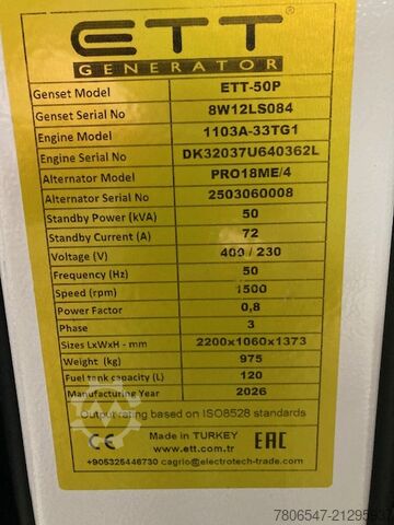 Generator ETT 50P ETT ETT-50P