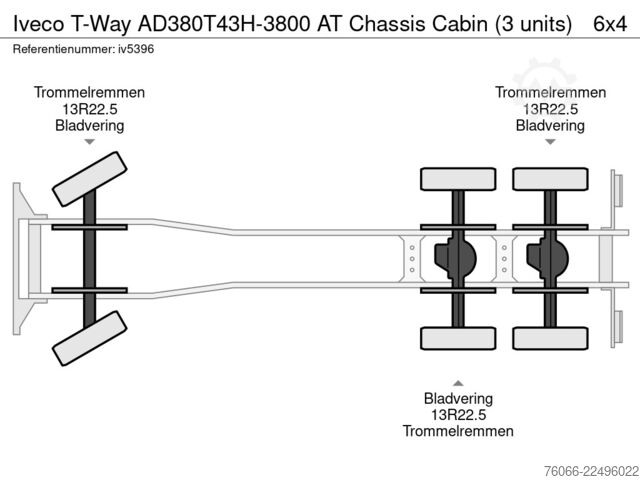 Fahrgestell mit Fahrerhaus Iveco T-Way AD380T43H-3800 AT Chassis Cabin (3 units)