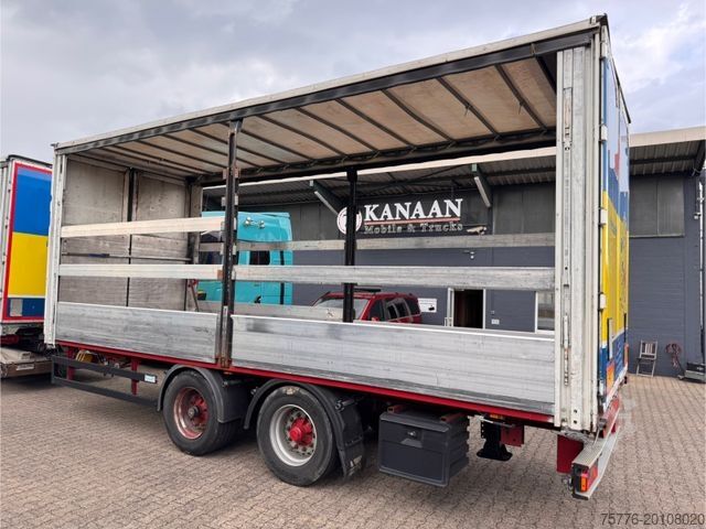 Flatbed truck with tarp MAN 26.500 TGX+Anh  LBW Euro6  Lift/Lenkachse