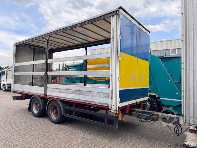 Flatbed truck with tarp MAN 26.500 TGX+Anh  LBW Euro6  Lift/Lenkachse