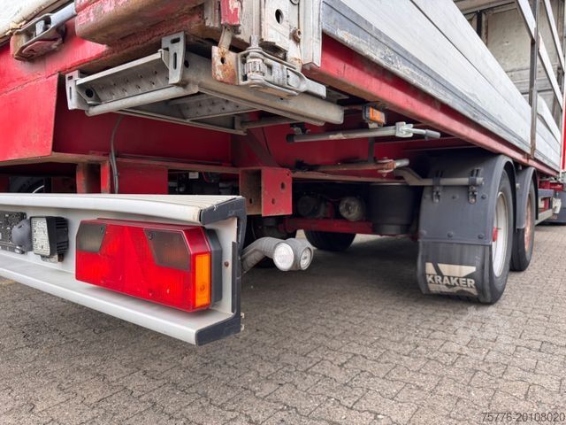 Flatbed truck with tarp MAN 26.500 TGX+Anh  LBW Euro6  Lift/Lenkachse