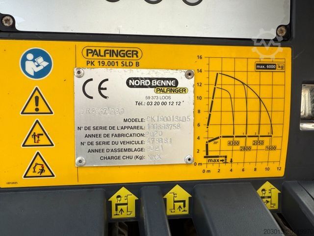 Autokran MERCEDES-BENZ Arocs 3246 8x4 Abrollkipper Kran Palfinger 19001