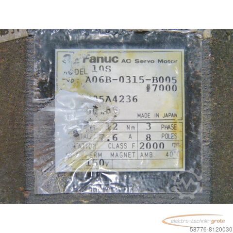 Control unit Fanuc A06B-0315-B005 AC Servo Motor