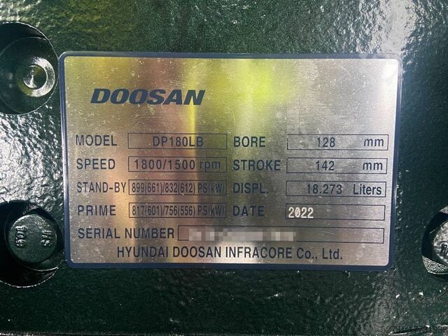 Generator set Doosan DP180LB - 710 kVA Generator - DPX 19857