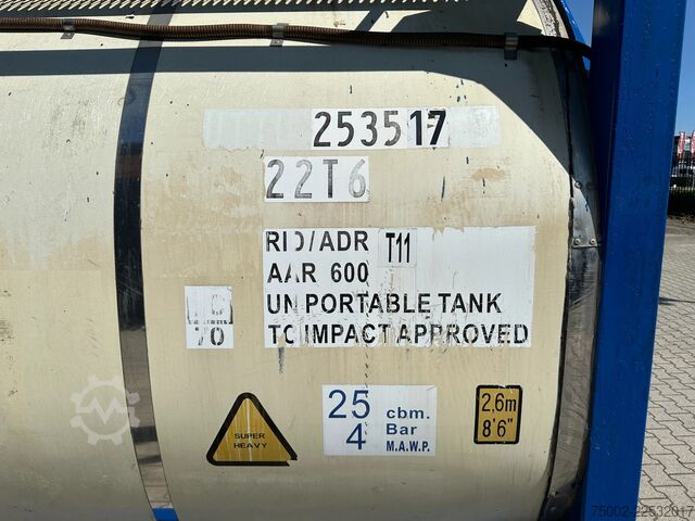 Tank container CIMC 20FT ISO 25.040L / UN PORTABLE  T11 / 2.5Y + CS...
