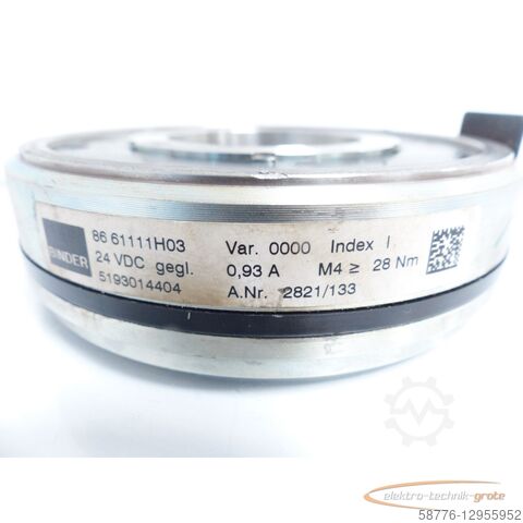 Binder component Binder 86 61111H03 Elektromagnetische Bremse 24 VDC A.Nr. 2821/133