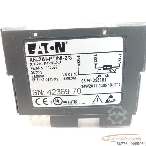 Component Eaton XN-2AI-PT/NI-2/3 Eingangsmodul SN 42369-70 Part-Nr 140067 - !