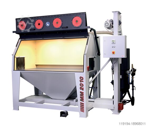 Strahlkabinen Rücksaugung & Filtersystem MM 2010 Druckstrahlkabine Integrierter Patronenfilter