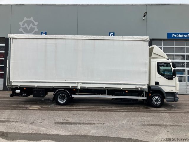 Flatbed truck with tarp DAF FA LF 260 12t Spier Pritsche Plane LBW