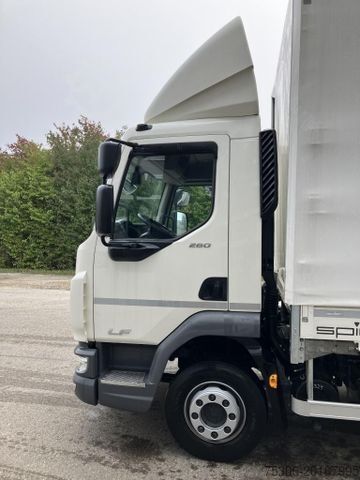 Flatbed truck with tarp DAF FA LF 260 12t Spier Pritsche Plane LBW