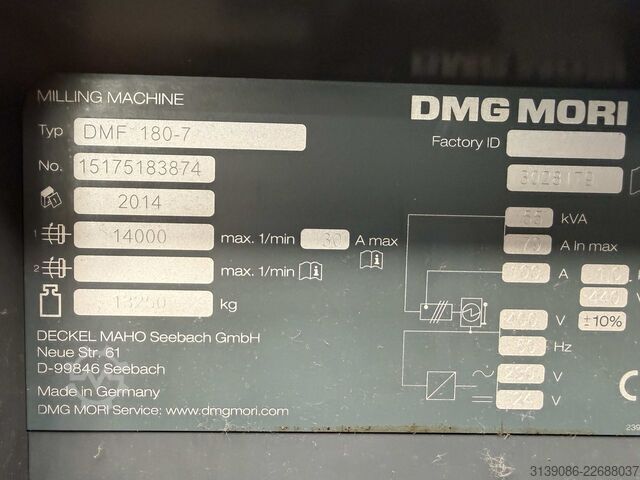 DMG MORI DMF 180-7 – 2024 / Siemens DMG MORI DMF 180-7