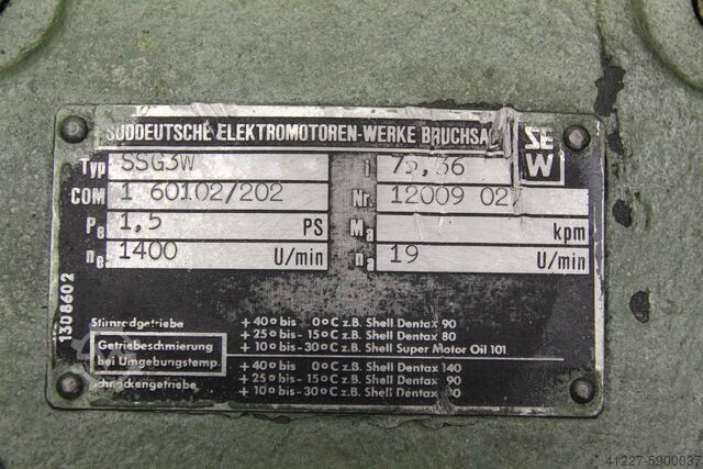 Gear 1:75,36 SEW-EURODRIVE SSG3W