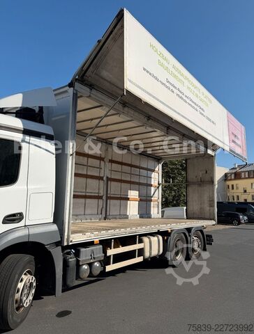 LKW mit Pritsche & Plane MERCEDES-BENZ 2530 ANTOS, Wingliner li., 6x2, Lenkachse