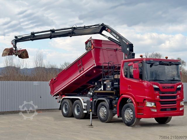 Kipper LKW SCANIA G 450 Kipper*HIAB X - HIDUO 188 * 8x4*TOPZUSTAND