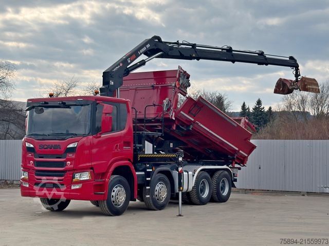 Kipper LKW SCANIA G 450 Kipper*HIAB X - HIDUO 188 * 8x4*TOPZUSTAND