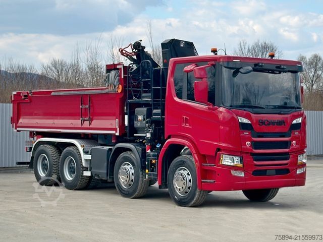 Kipper LKW SCANIA G 450 Kipper*HIAB X - HIDUO 188 * 8x4*TOPZUSTAND
