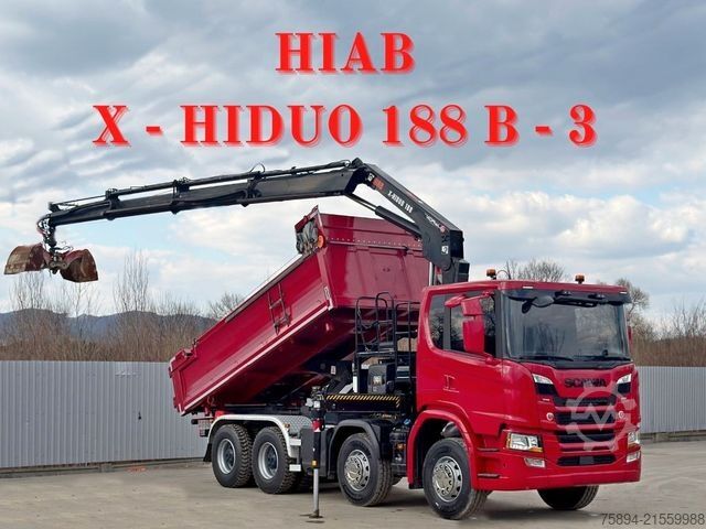 Autokran SCANIA G 450 Kipper*HIAB X - HIDUO 188 * 8x4*TOPZUSTAND