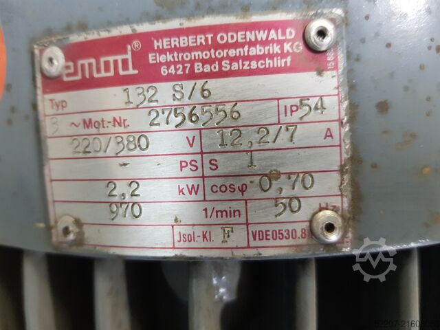 Elektromotoren für  Degussa Kammeröfen EMOD 132S