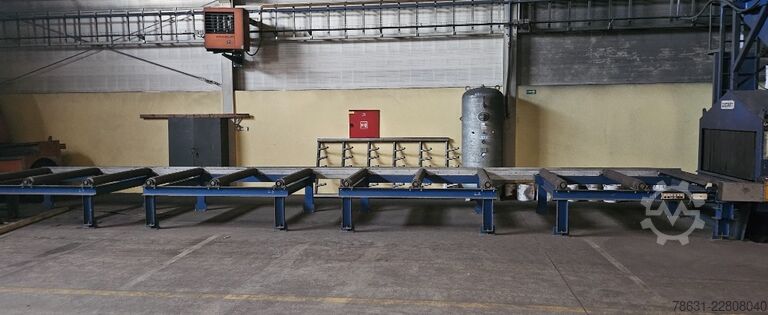 Durchlaufstrahlanlage mit Rollenbahn Gietart GW 1500 - 415
