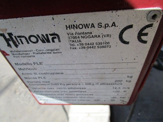 Gelenkarbeitsbühne Hinowa GOLDLIFT 14.70 - Raupenbühne - Benzin+Elektro