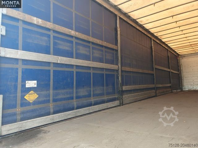 Auflieger mit Pritsche & Plane SCHMITZ CARGOBULL SCS S3T Varios, Edscha, hydraul. Hubdach, TÜV