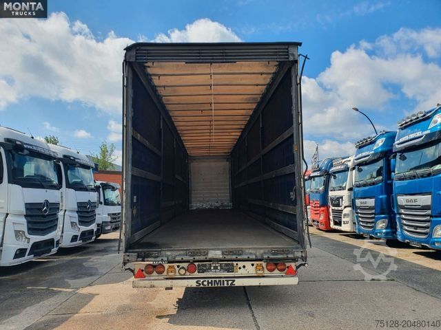 Auflieger mit Pritsche & Plane SCHMITZ CARGOBULL SCS S3T Varios, Edscha, hydraul. Hubdach, TÜV