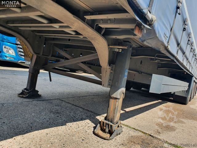 Auflieger mit Pritsche & Plane SCHMITZ CARGOBULL SCS S3T Varios, Edscha, hydraul. Hubdach, TÜV