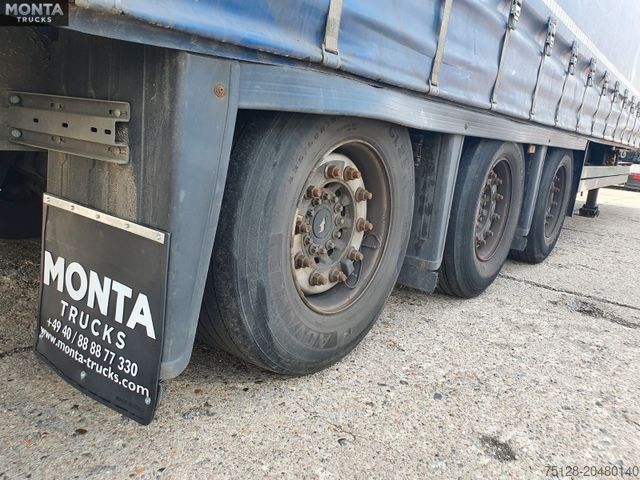 Auflieger mit Pritsche & Plane SCHMITZ CARGOBULL SCS S3T Varios, Edscha, hydraul. Hubdach, TÜV