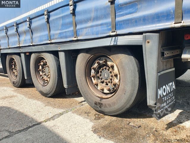 Auflieger mit Pritsche & Plane SCHMITZ CARGOBULL SCS S3T Varios, Edscha, hydraul. Hubdach, TÜV